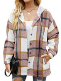  Hooded Shacket Jacket with Pocket