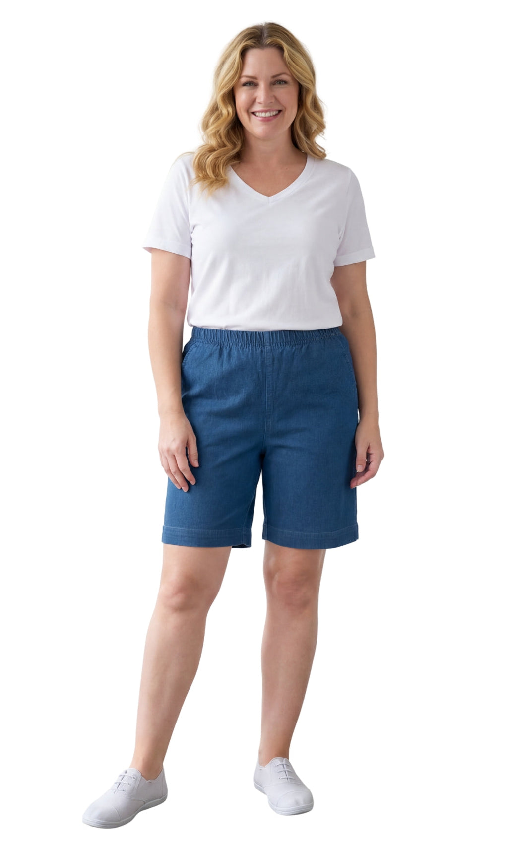 Women's Pull-On Denim and Twill Shorts