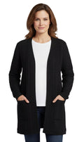 Women's cable knit duster cardigan with pockets
