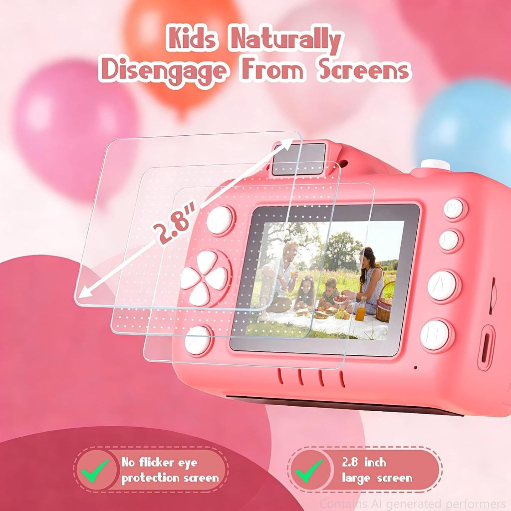 Kids Digital Camera with Video Games, Digital Camera for Kids Fhd 1080P.