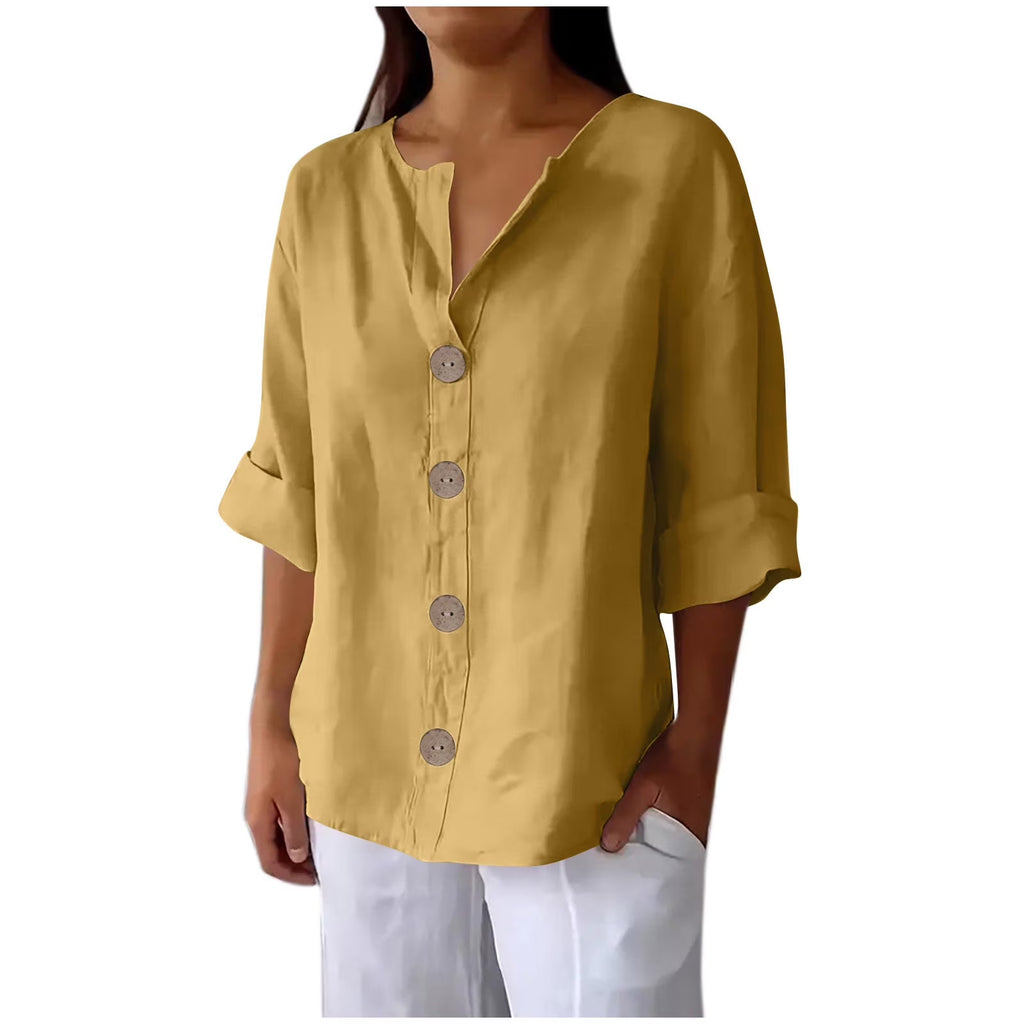 Women'S New Solid Color V-Neck