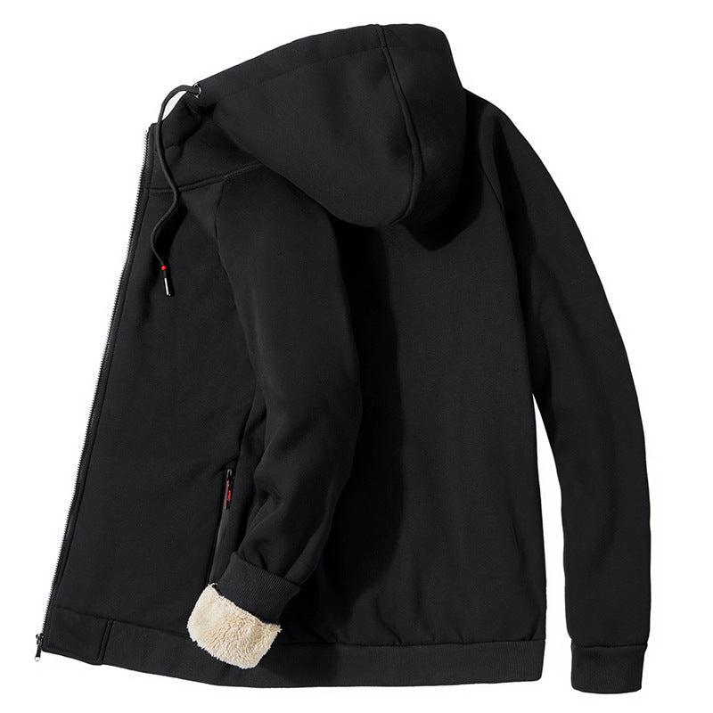 Men's New Hooded Plus Velvet