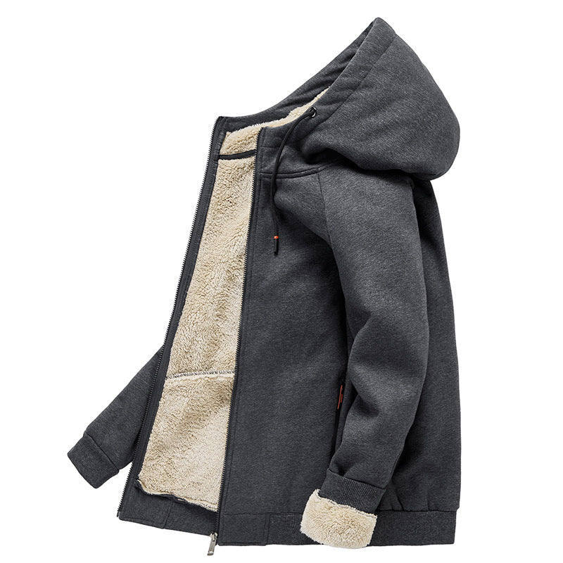 Men's New Hooded Plus Velvet