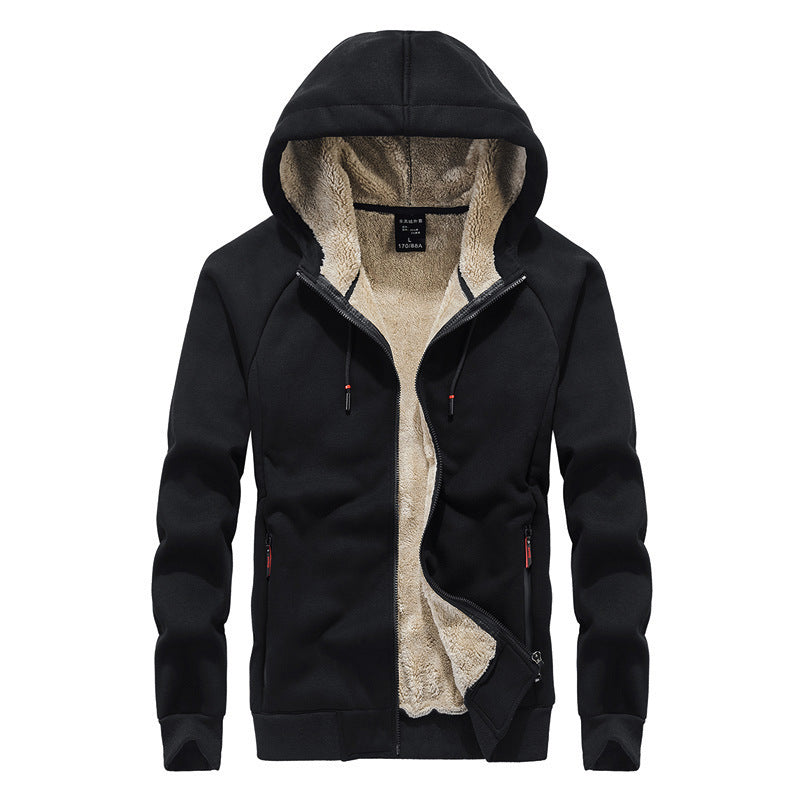 Men's New Hooded Plus Velvet