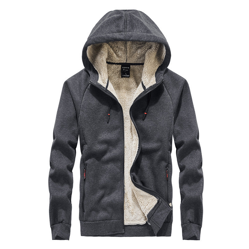 Men's New Hooded Plus Velvet