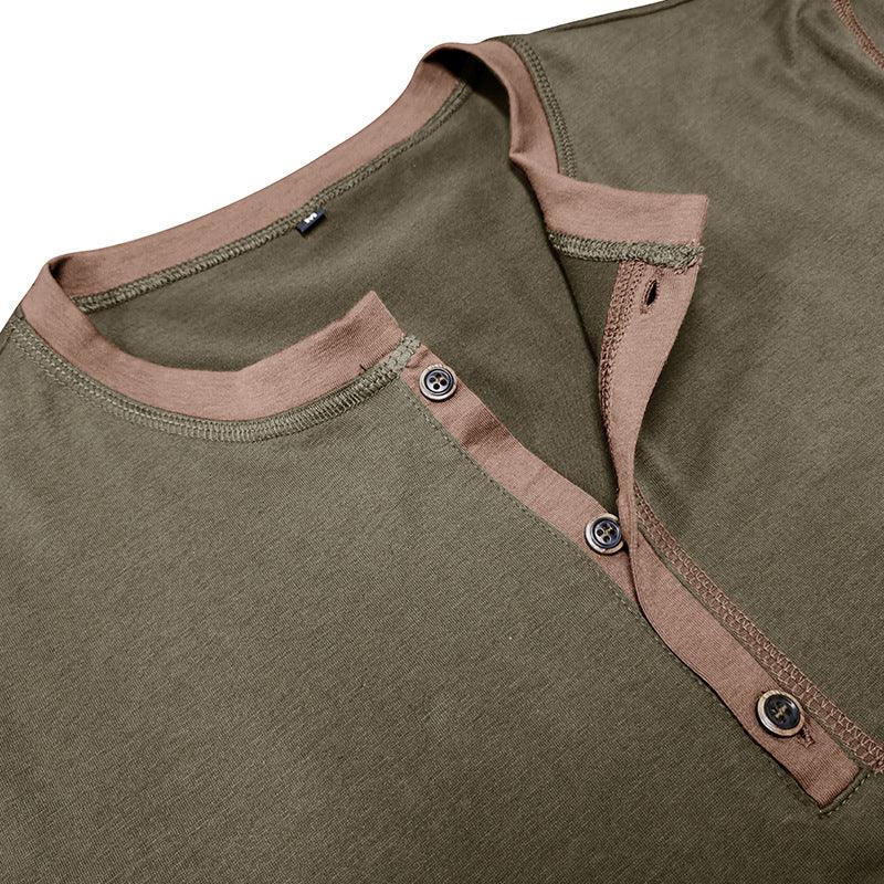 V-neck T-shirt Tops Mens Clothing