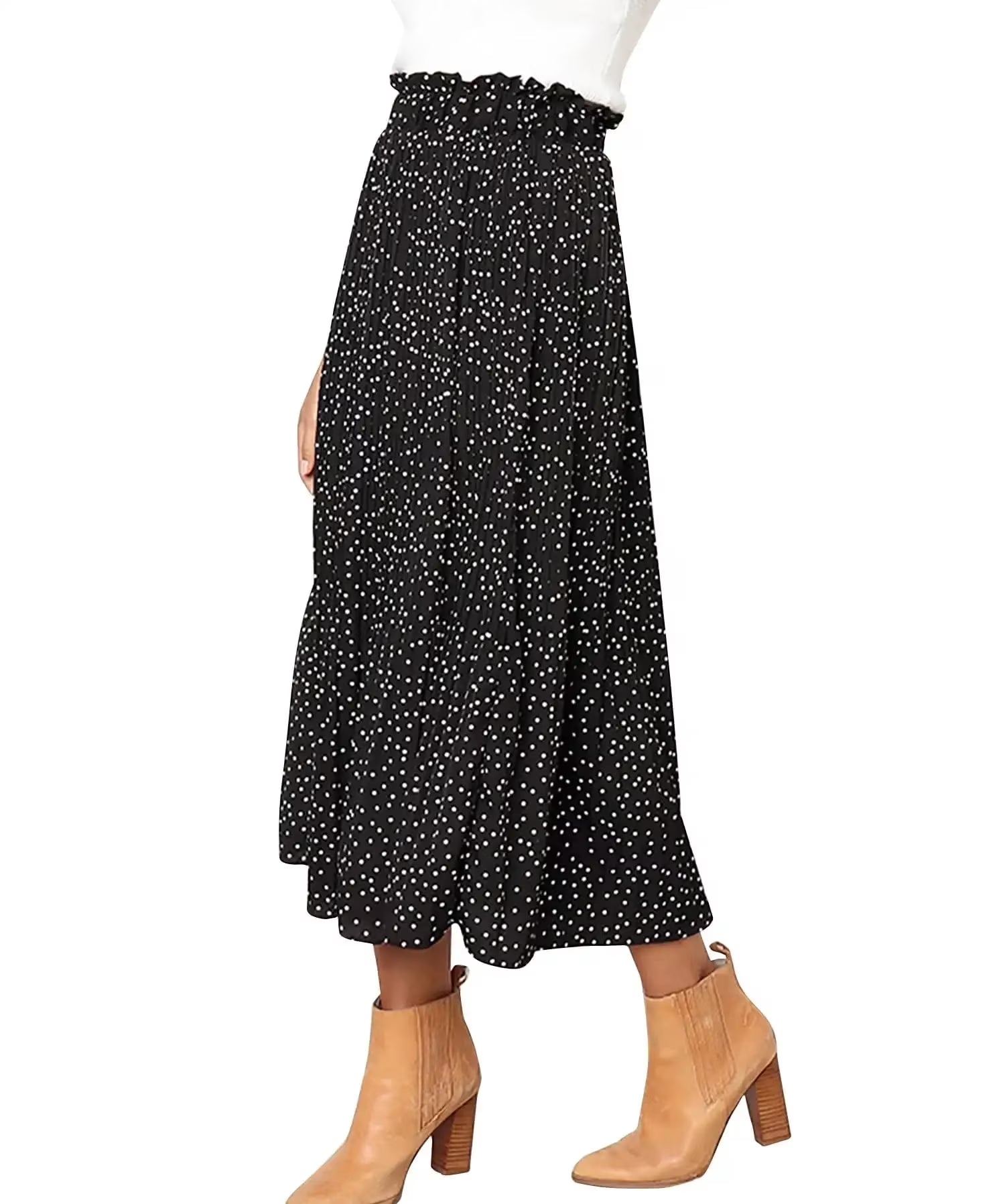  High Waist Maxi Skirt with Pockets Dresses