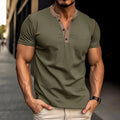 V-neck T-shirt Tops Mens Clothing