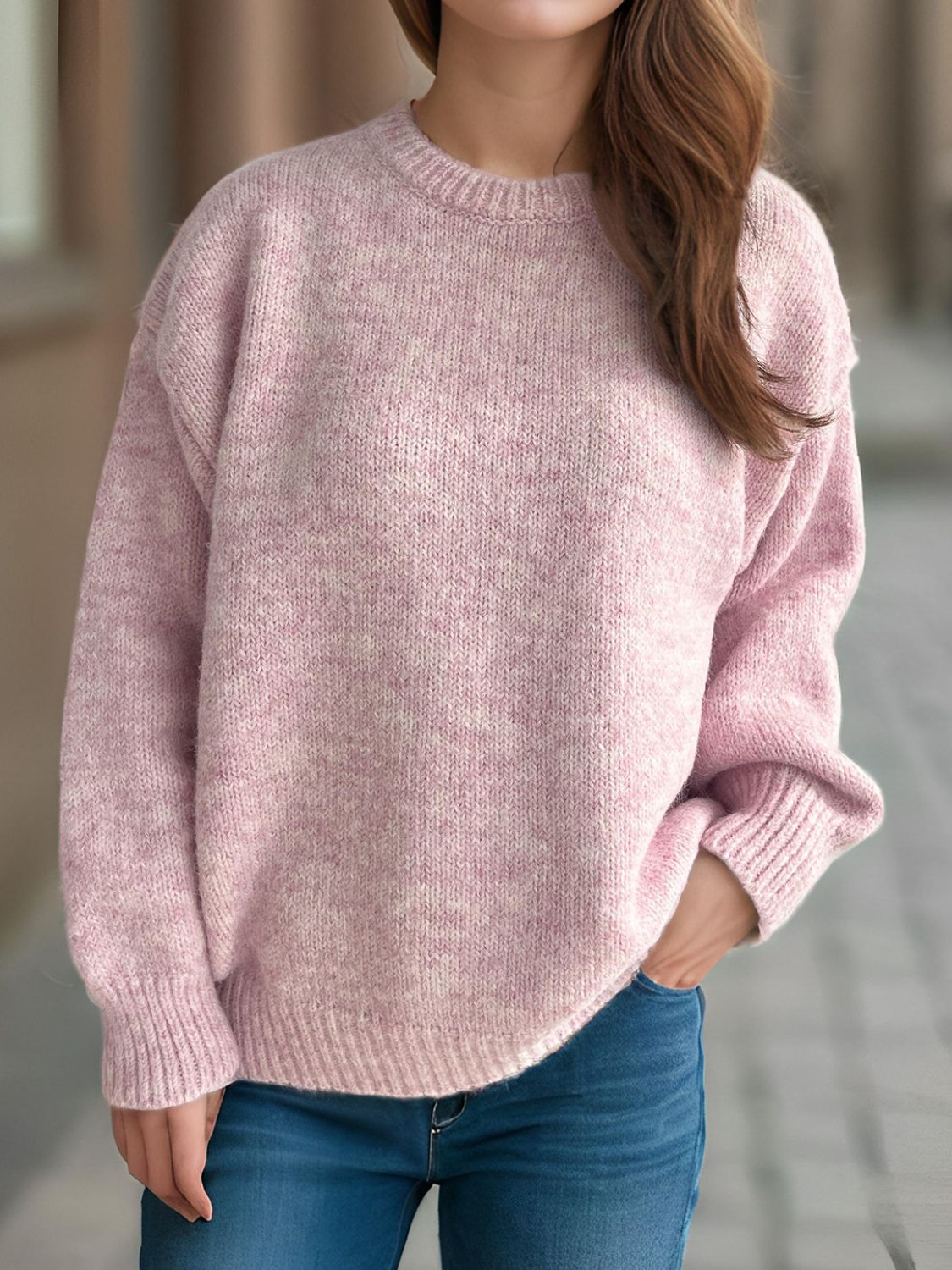 Sweater-Round Neck Long Sleeve