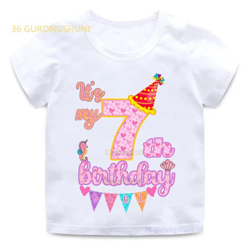 Girl Birthday Cartoon T Shirt
