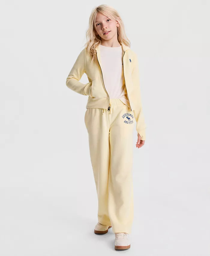 Girls' 7-16 Logo Low-Rise Baggy Fleece Pants