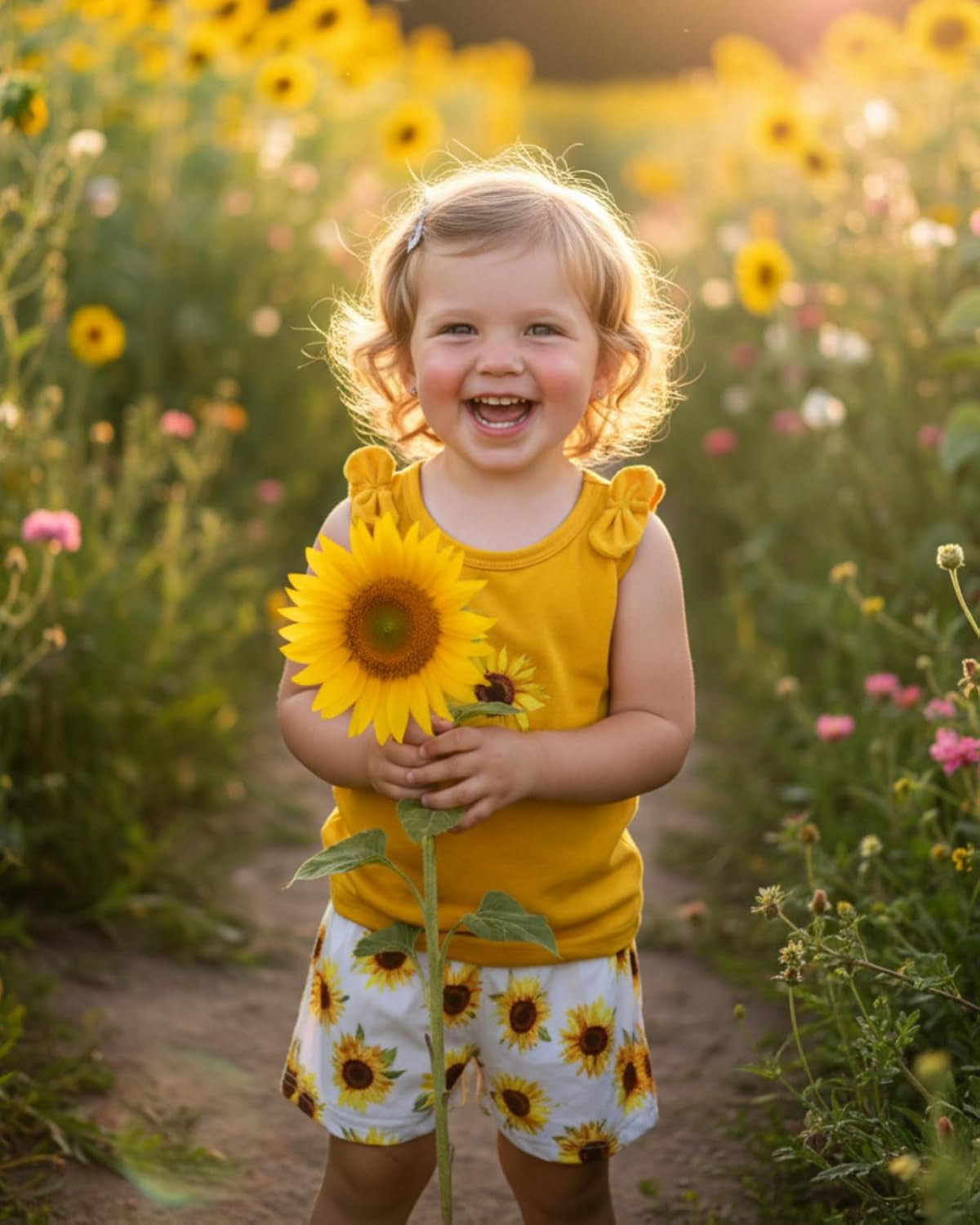 Toddler Baby Girl Clothes 2 Piece Short Set Crop Tank