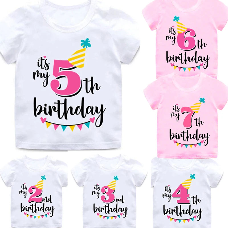 Girl Birthday Cartoon T Shirt