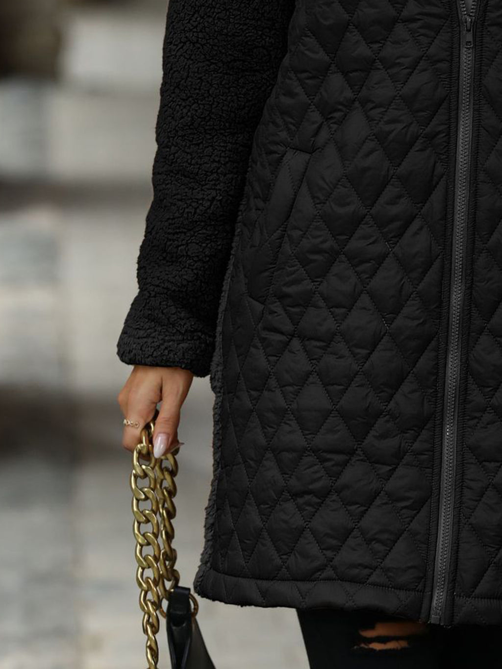 Long Sleeve Hooded Coat