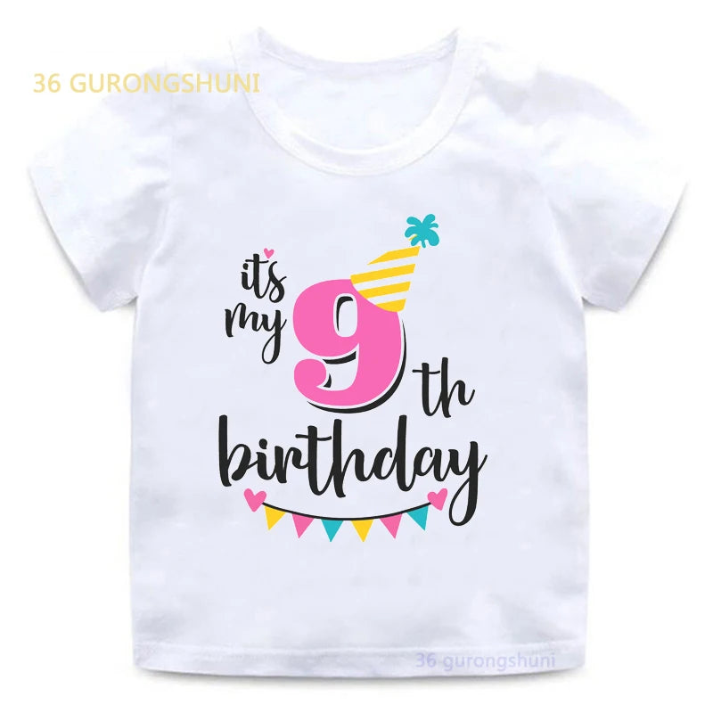 Girl Birthday Cartoon T Shirt