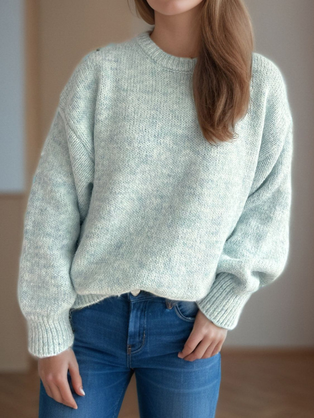 Sweater-Round Neck Long Sleeve