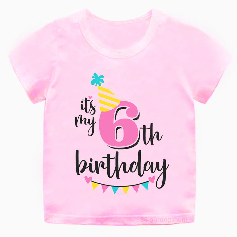 Girl Birthday Cartoon T Shirt