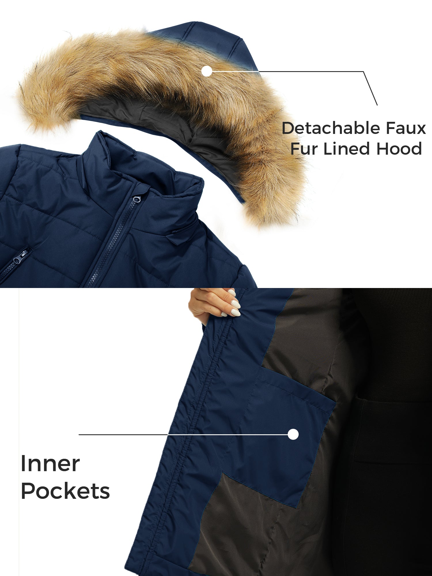 Jackets Waterproof Snow Coats Navy XL
