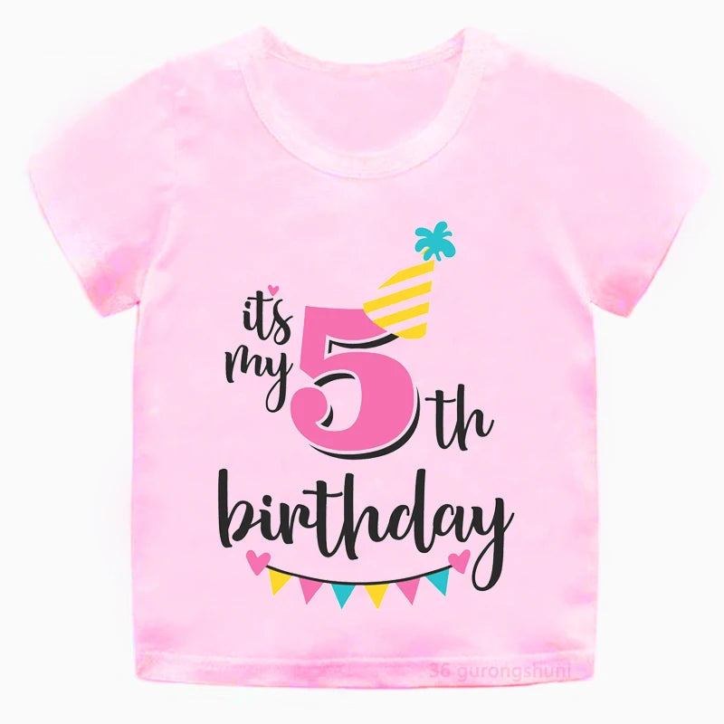 Girl Birthday Cartoon T Shirt