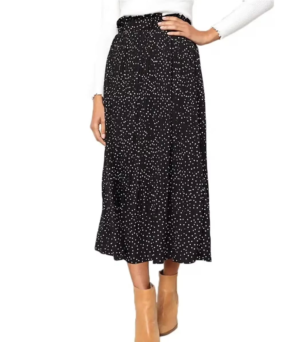  High Waist Maxi Skirt with Pockets Dresses