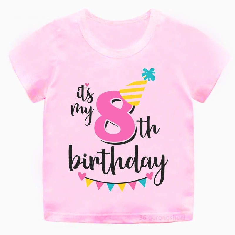 Girl Birthday Cartoon T Shirt