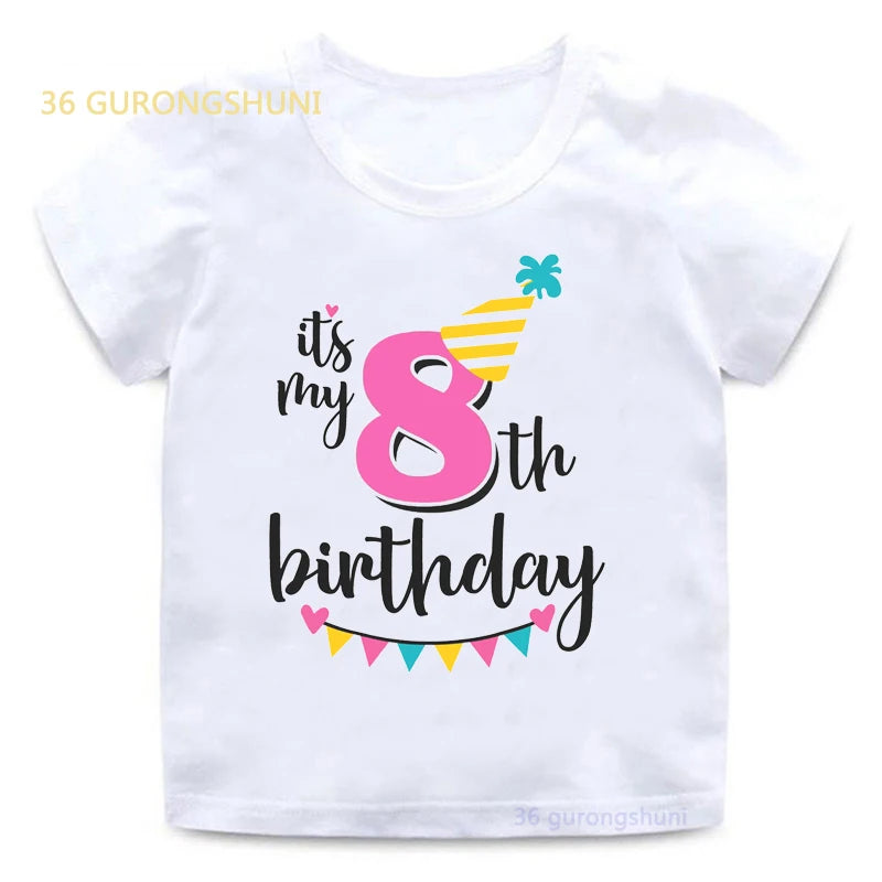 Girl Birthday Cartoon T Shirt