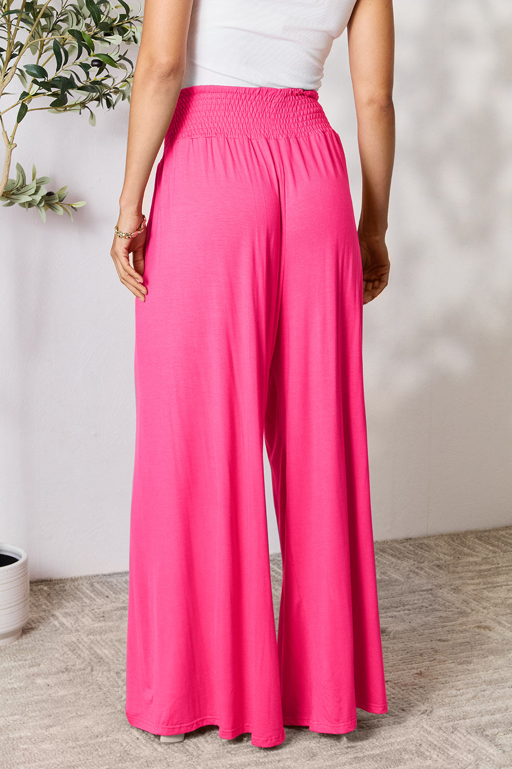 Waistband Wide Leg Pants