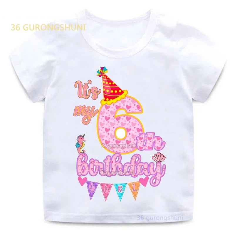Girl Birthday Cartoon T Shirt