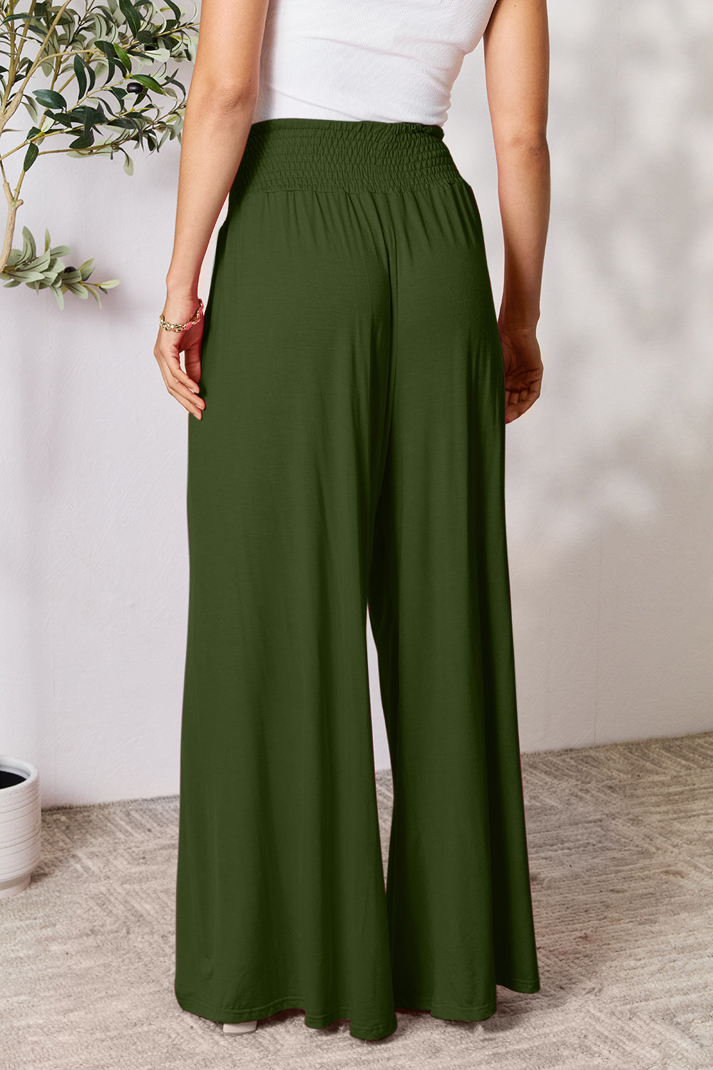 Waistband Wide Leg Pants