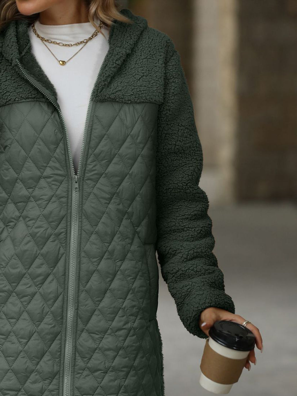 Long Sleeve Hooded Coat