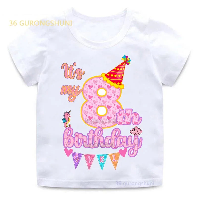 Girl Birthday Cartoon T Shirt