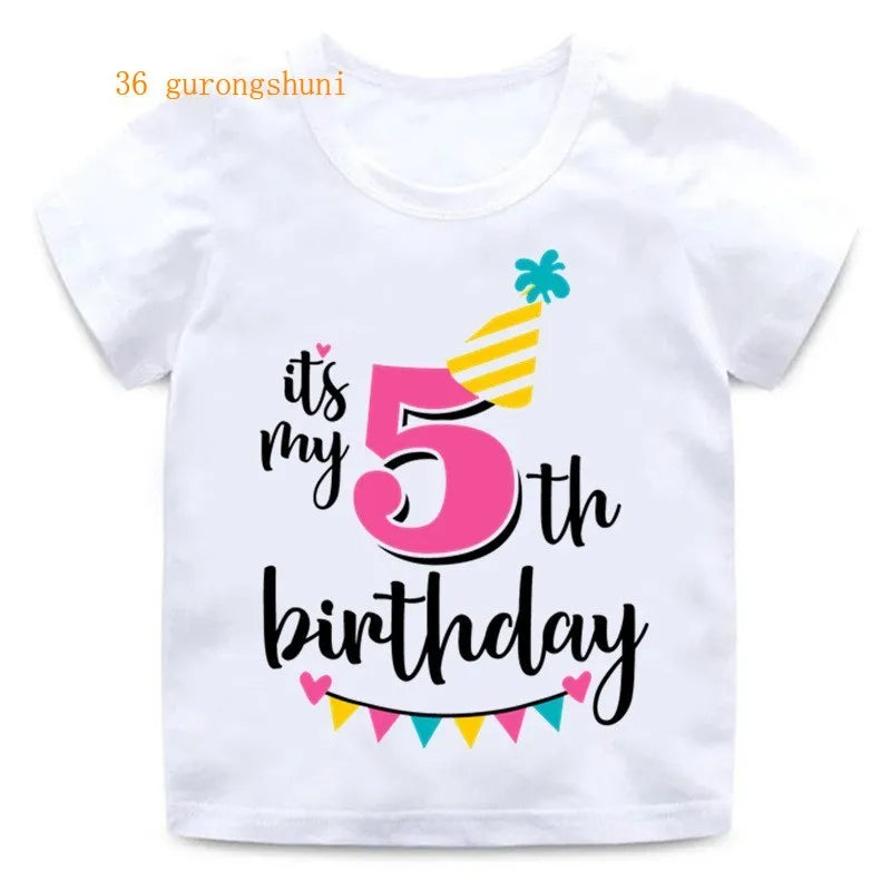 Girl Birthday Cartoon T Shirt