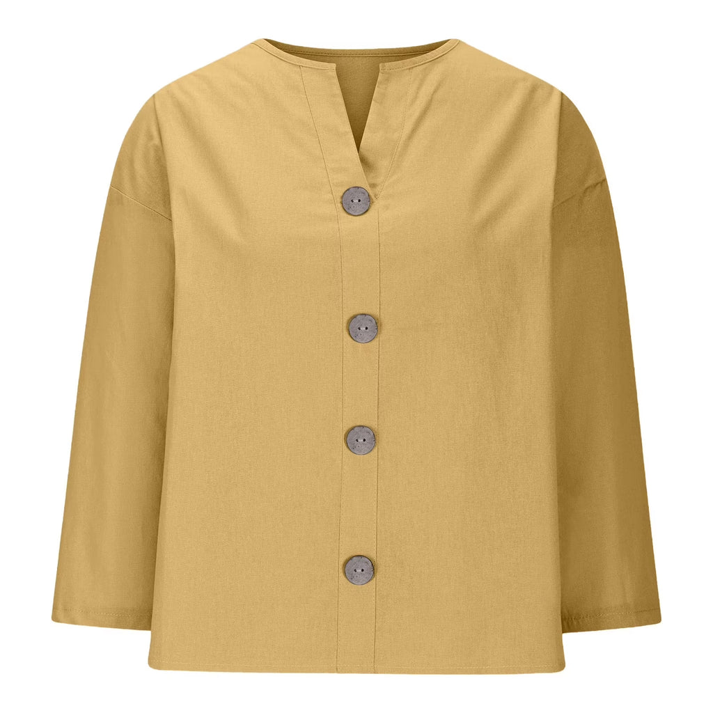 Women'S New Solid Color V-Neck