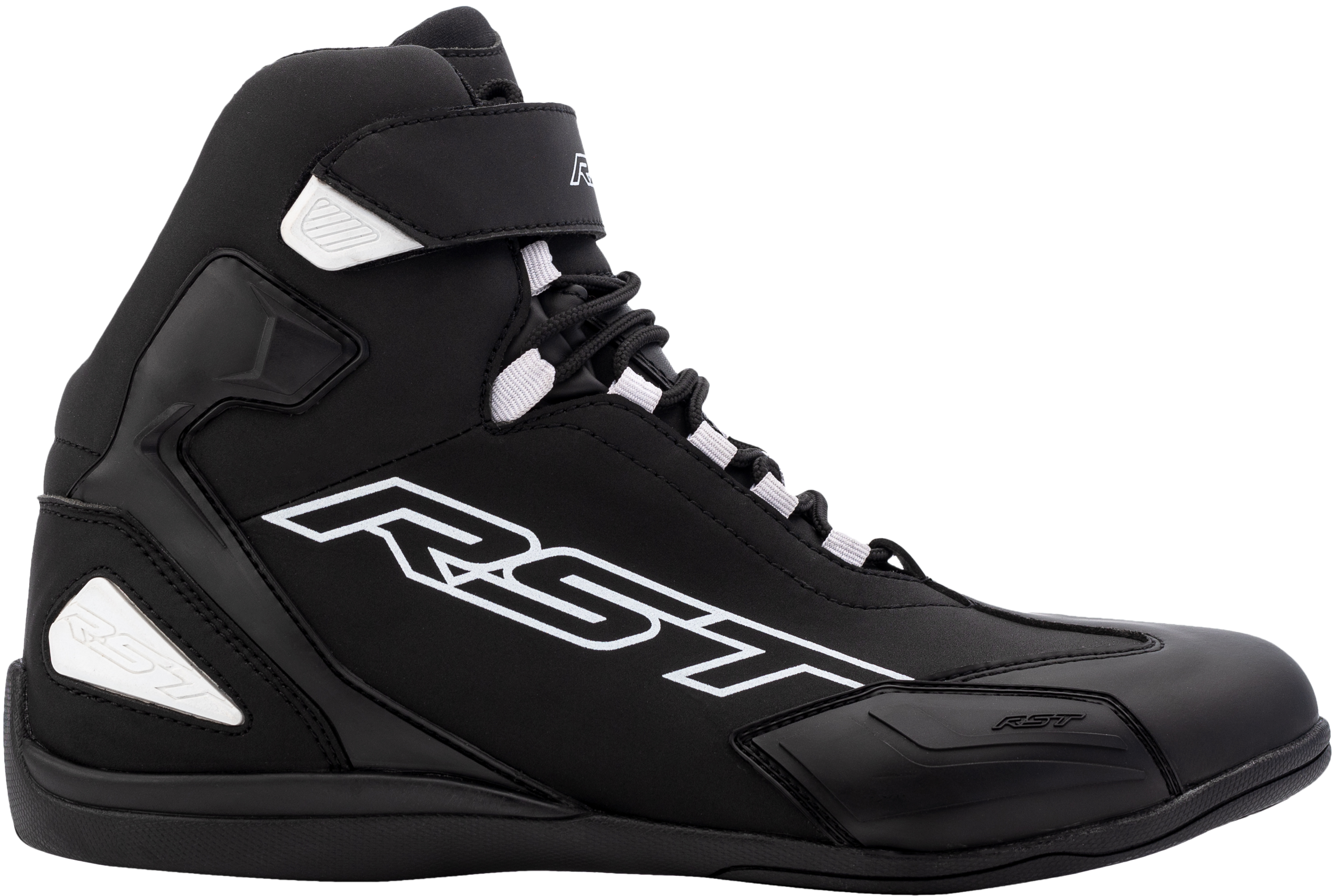 RST Sabre Moto Shoe Ce Boot Black / Black / White  Sz 7 556-3053040