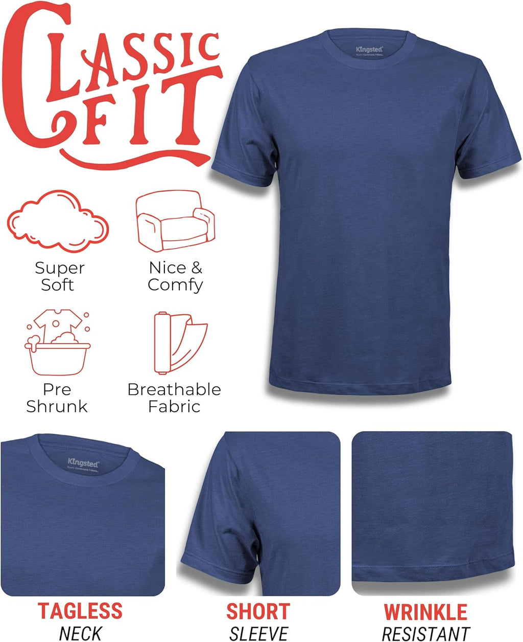 T-Shirts for Men Pack - Royally Comfortable