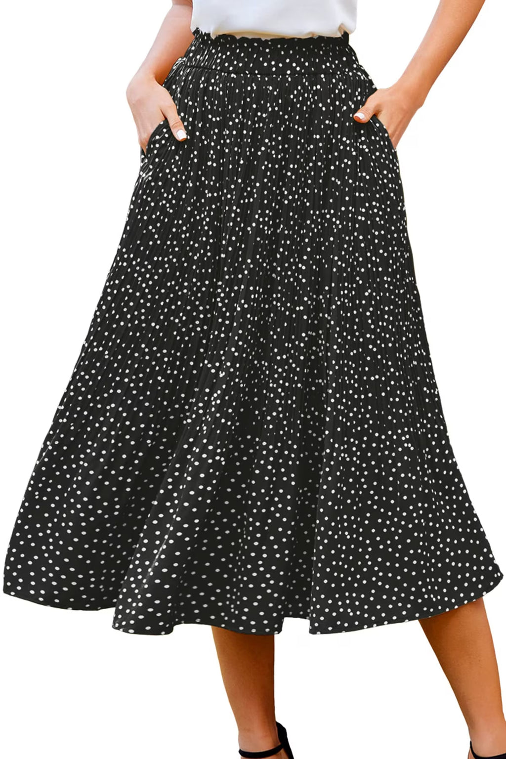  High Waist Maxi Skirt with Pockets Dresses