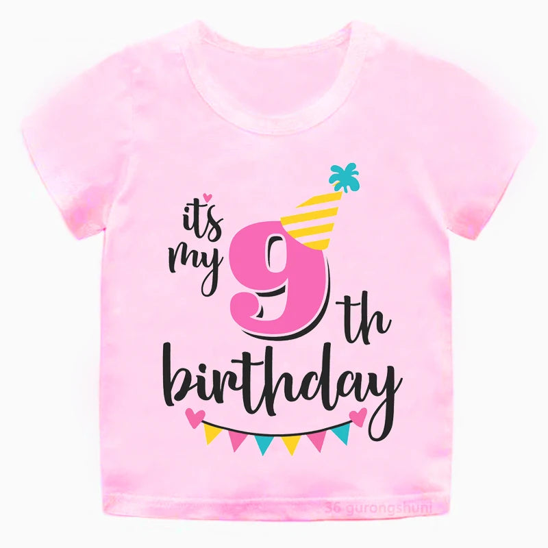 Girl Birthday Cartoon T Shirt
