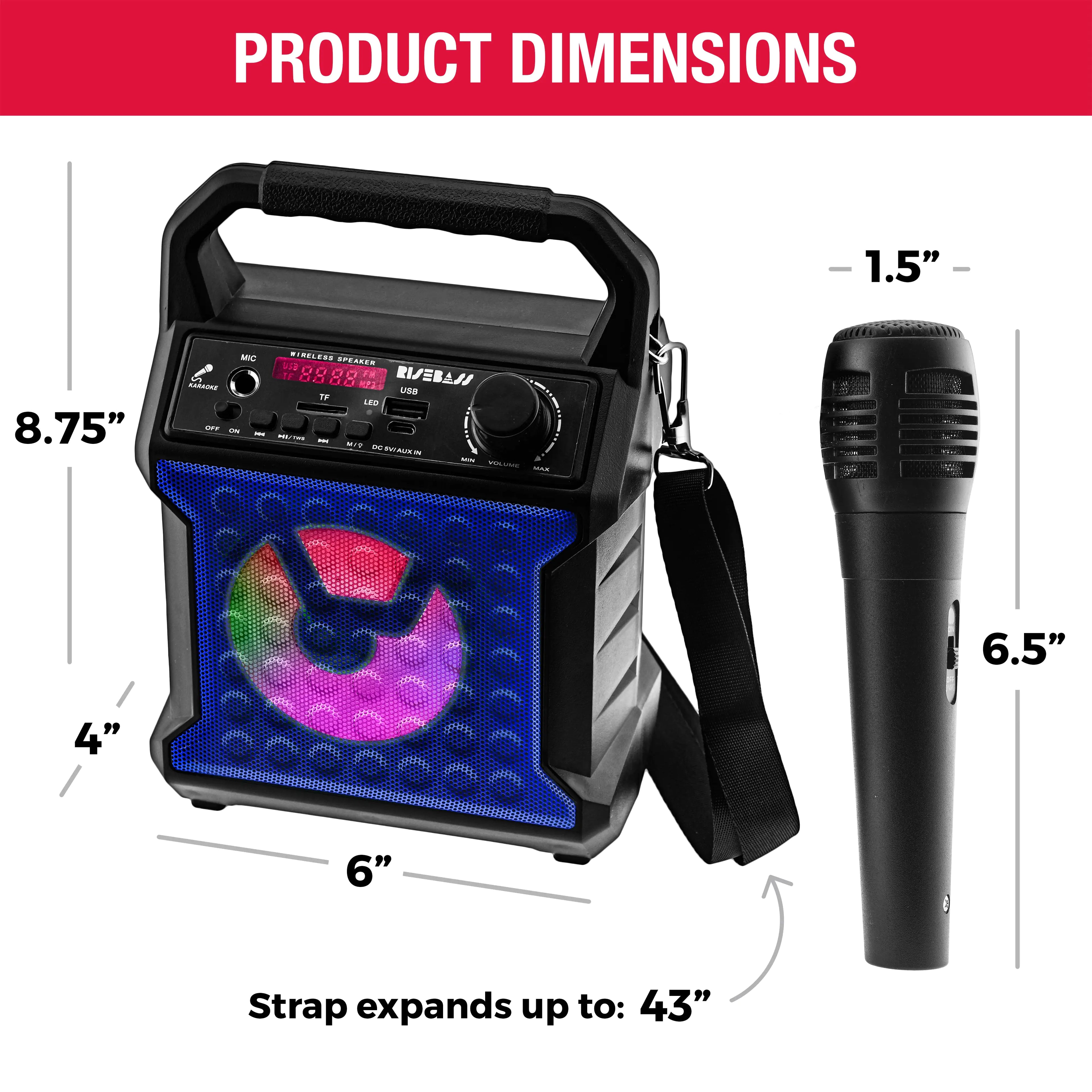 Portable Karaoke Machine with Microphone
