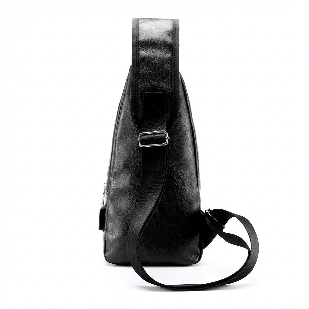 Men's Vegan Leather Sling Bag