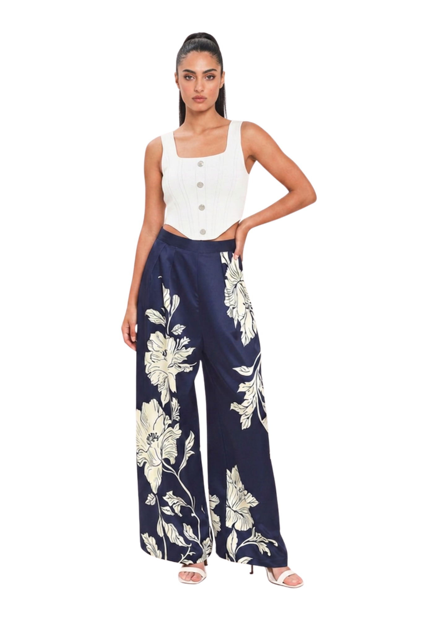 WOVEN WIDE LEG PANTS
