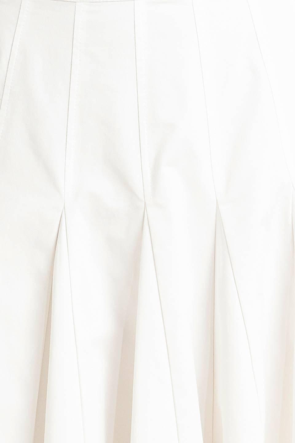 WHITE WOVEN CIRCLE SKIRT