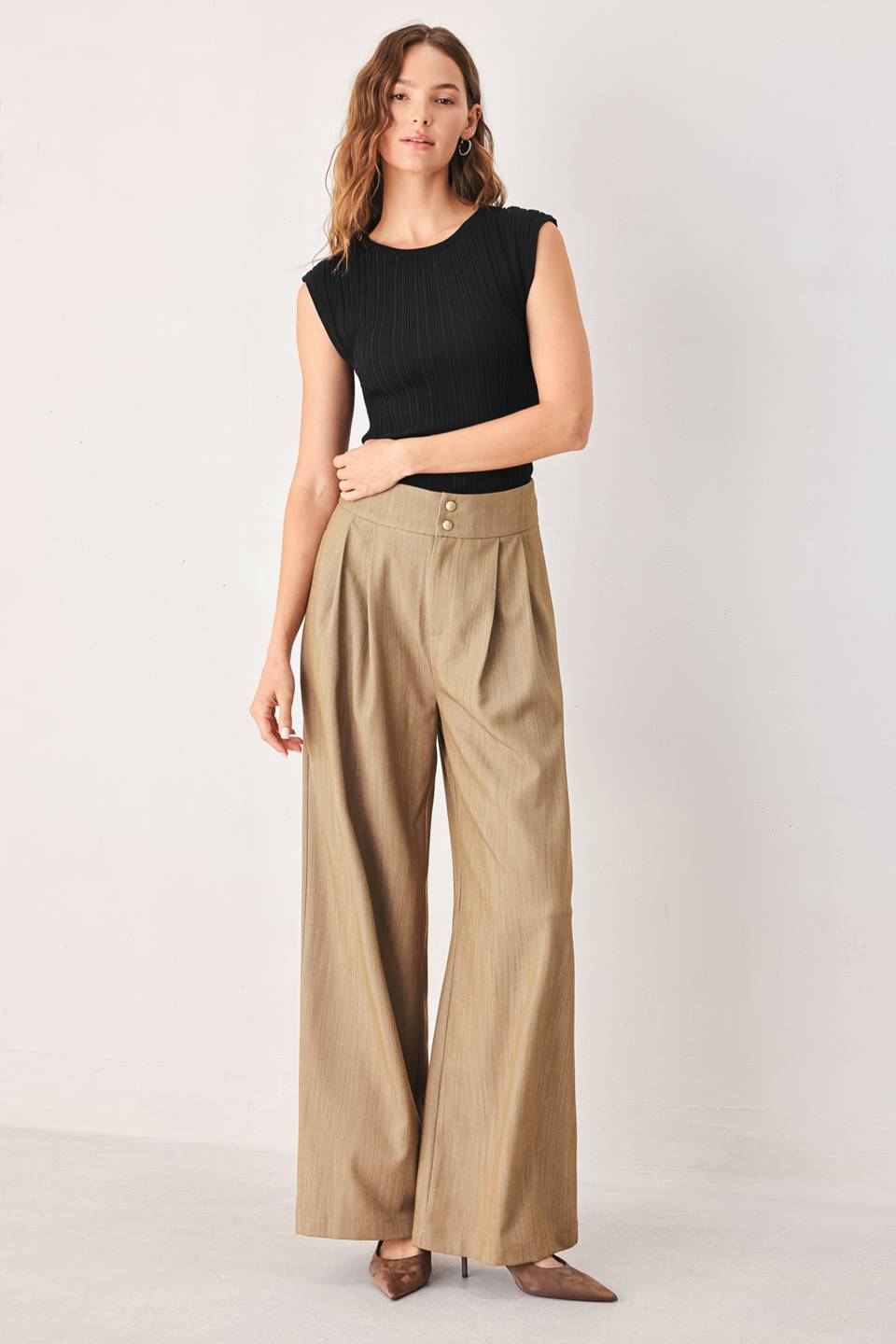 STONEWASH WOVEN PANTS