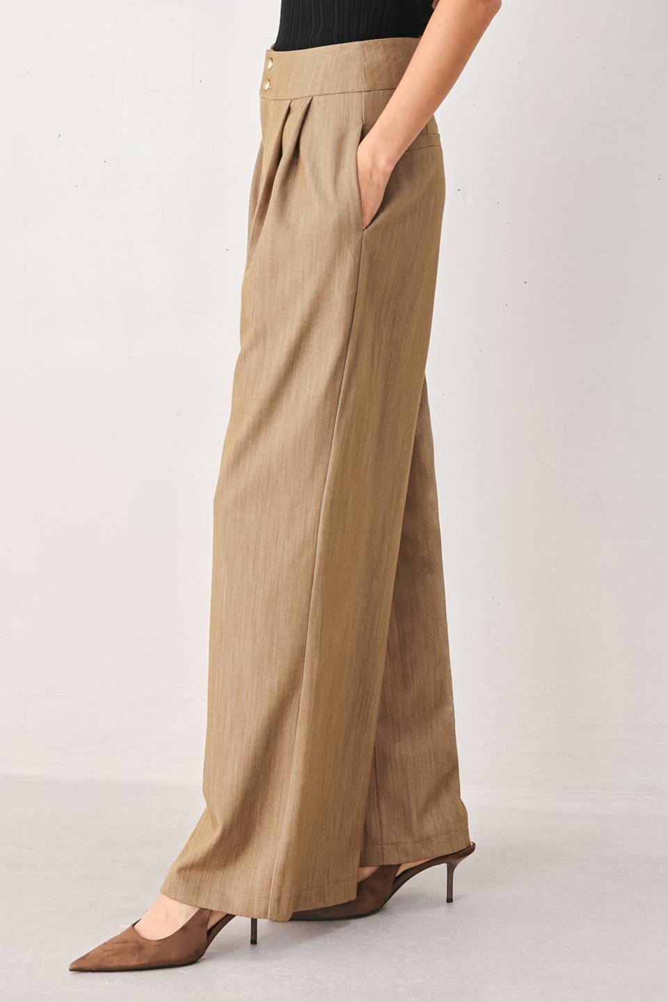 STONEWASH WOVEN PANTS