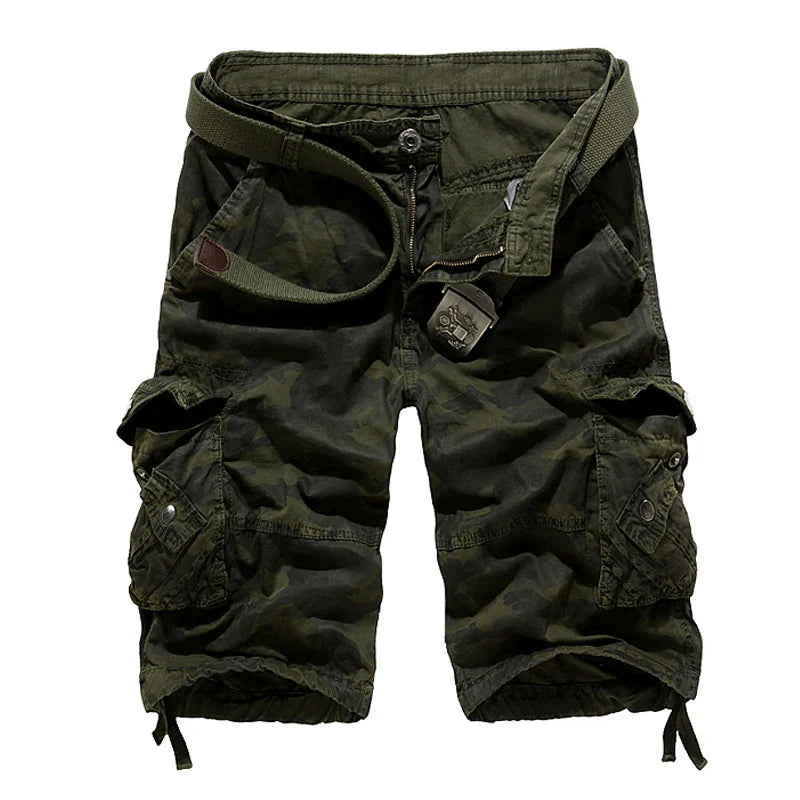 Cargo Shorts Men Summer Military Camo