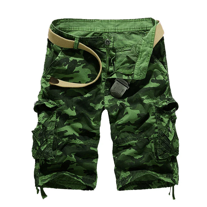 Cargo Shorts Men Summer Military Camo