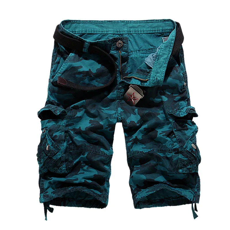 Cargo Shorts Men Summer Military Camo