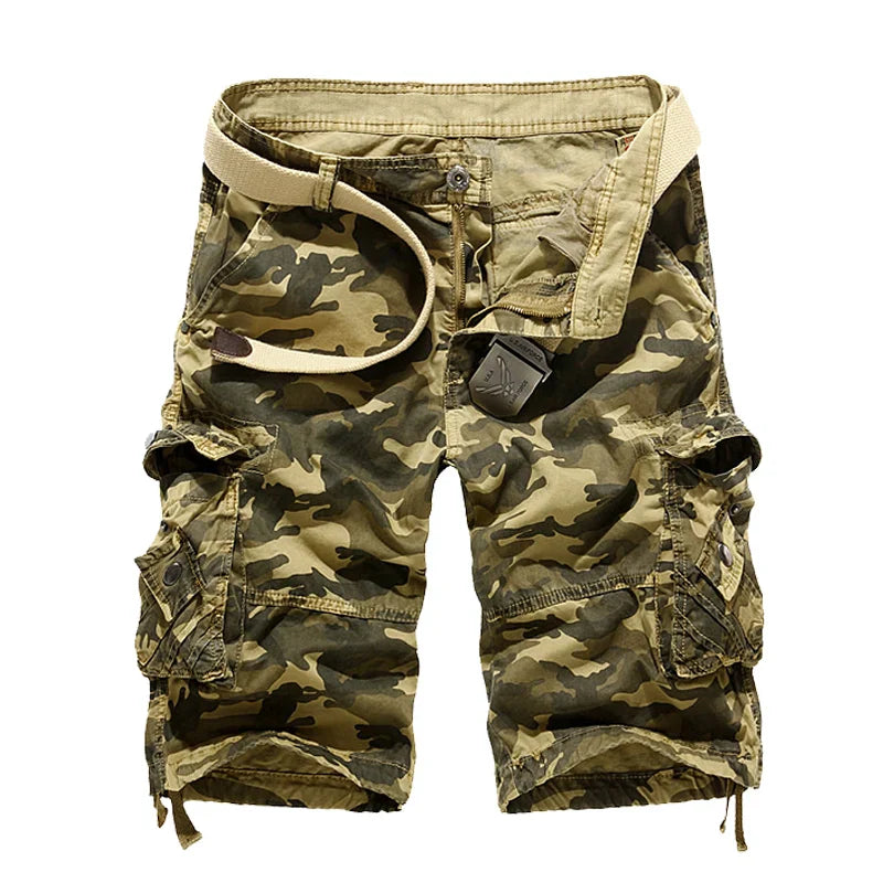 Cargo Shorts Men Summer Military Camo
