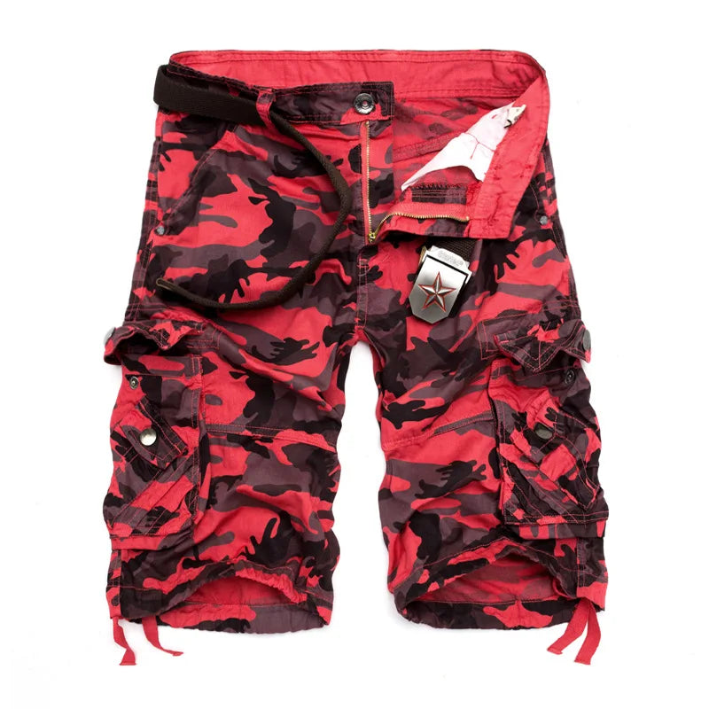 Cargo Shorts Men Summer Military Camo