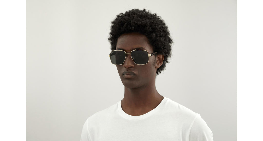Gucci GG0529S-001 60 Men’s Sunglasses | Gold Metal