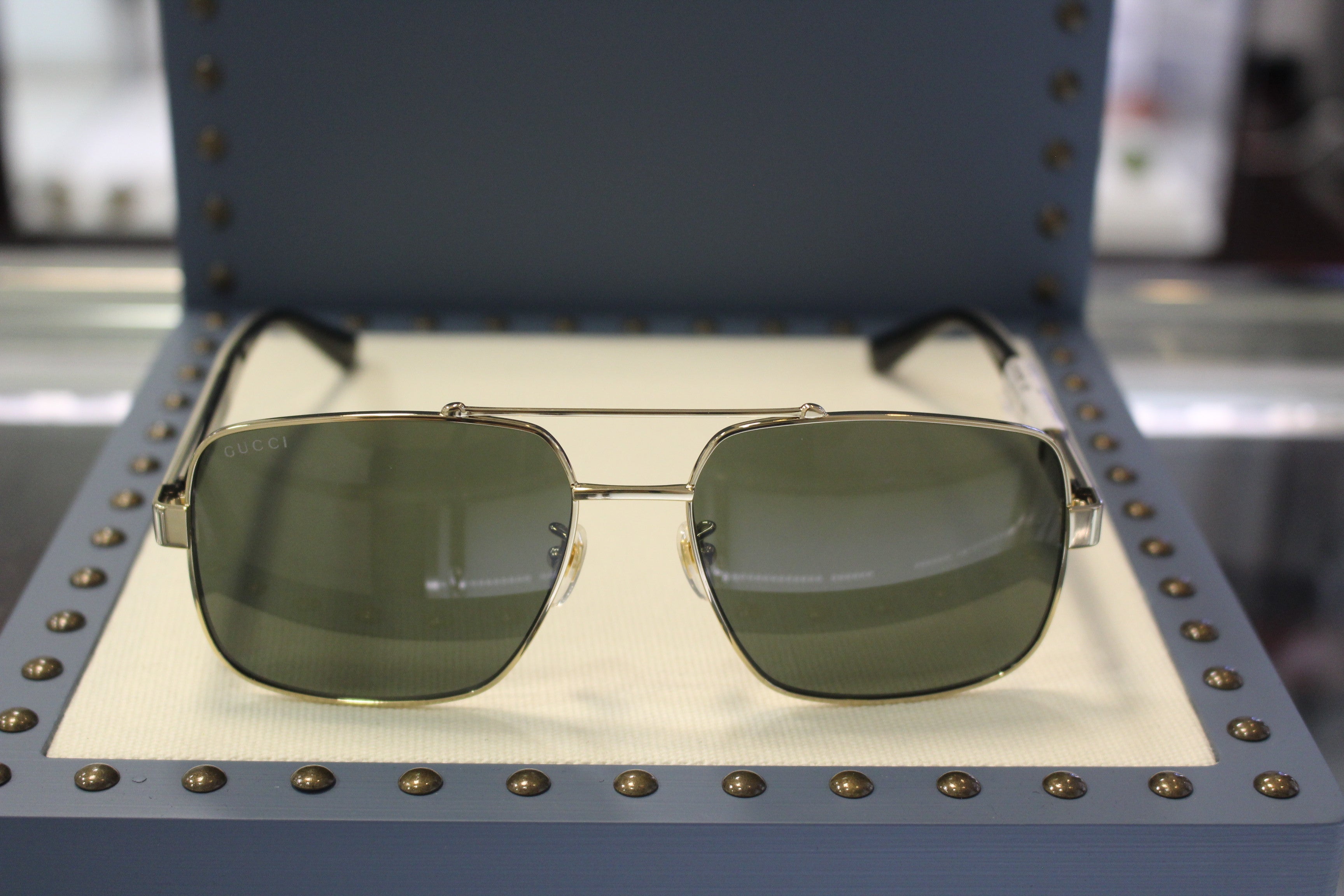 Gucci GG0529S-001 60 Men’s Sunglasses | Gold Metal